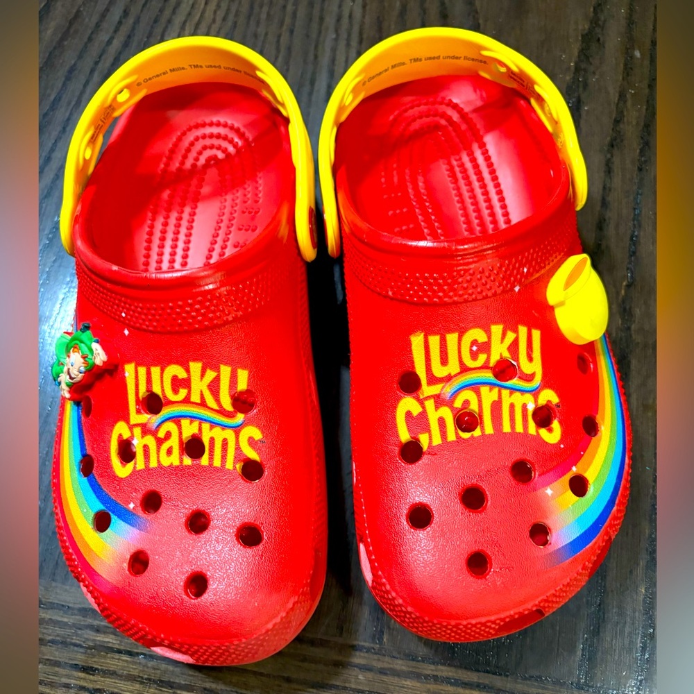 Lucky Charm Crocs M/5 W/7 only worn a couple of times- great condition